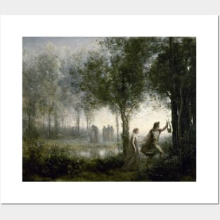 Orpheus Leading Eurydice from the Underworld by Jean-Baptiste-Camille Corot Posters and Art